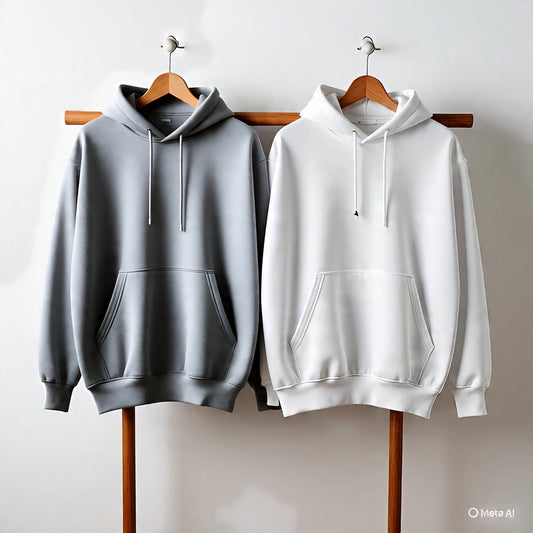 Pack of 2 Premium Hoodies – Ultimate Comfort & Style Combo (White & Grey)