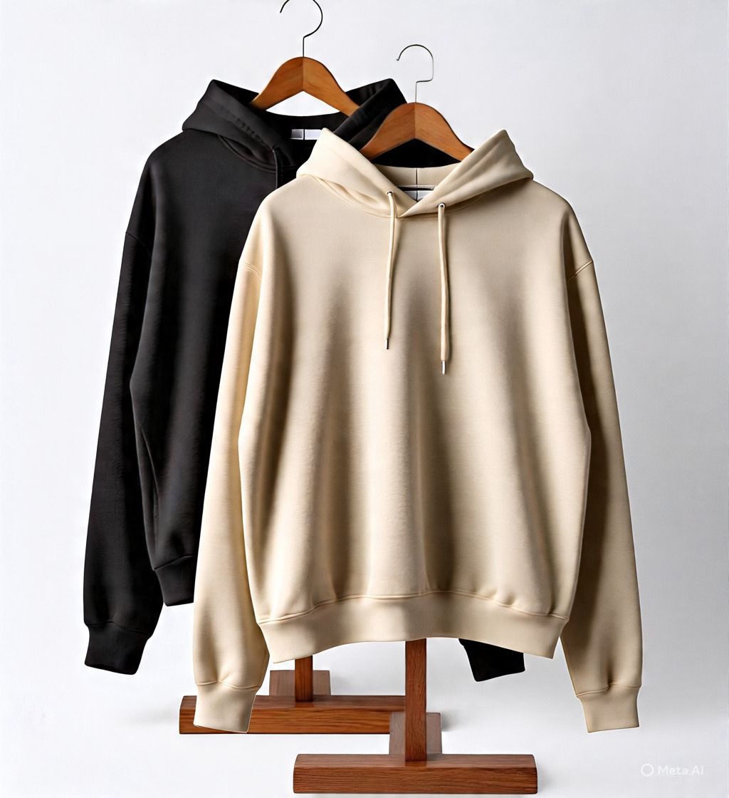 Pack of 2 Premium Hoodies – Ultimate Comfort & Style Combo (Black & Beige)