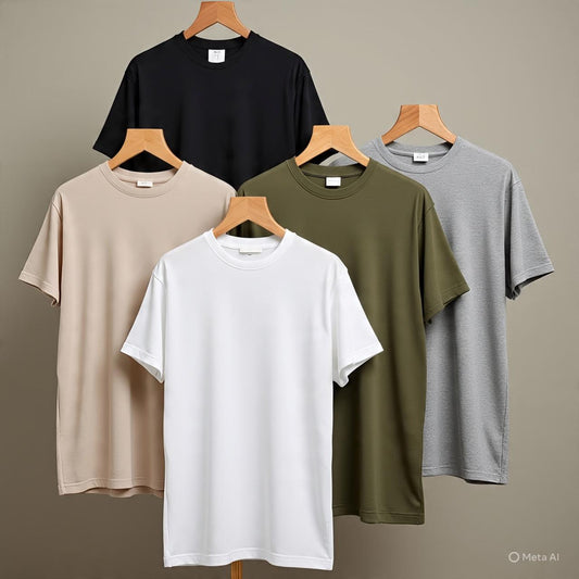 Combo of 5 Pure Cotton T-Shirts – Just ₹1199